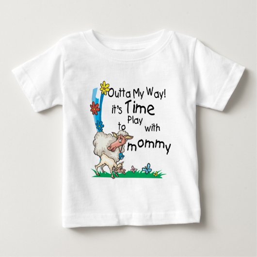 T-shirt Pour Bébé Il est temps de jouer avec maman2 (Devant)