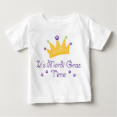 T-shirt Pour Bébé Il est temps de mardi gras (Devant)