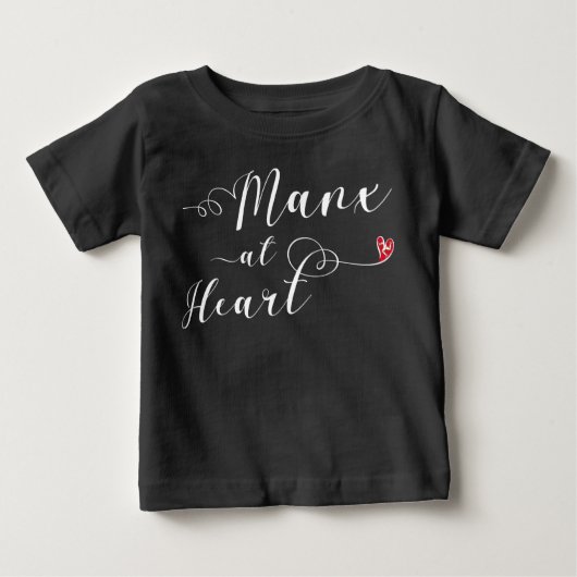 T-shirt Pour Bébé Île de Man Manx au coeur (Devant)