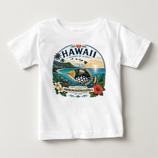 T-shirt Pour Bébé Îles Hawaï (Devant)