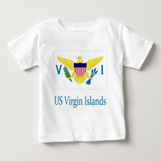 T-shirt Pour Bébé Îles Vierges américaines (Devant)