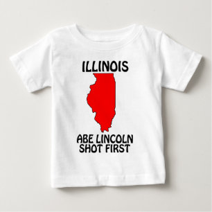 T-shirt Pour Bébé Illinois - Abe Lincoln a tiré le premier
