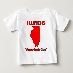 T-shirt Pour Bébé Illinois - Le Ventre de l'Amérique