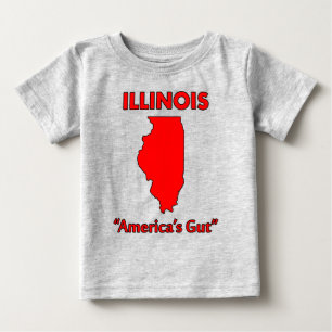 T-shirt Pour Bébé Illinois - Le Ventre de l'Amérique