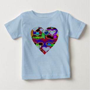T-shirt Pour Bébé Illusion des coeurs par Kenneth Yoncich