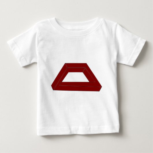 T-shirt Pour Bébé Illusion optique de trapèze impossible (Devant)