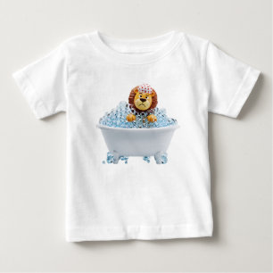 T-shirt Pour Bébé Illustration 3D de lion de dessin animé grincheux 