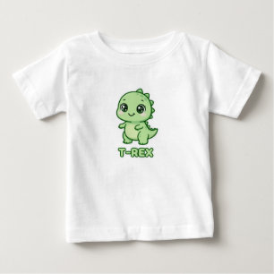 T-shirt Pour Bébé Illustration Chibi de bébé T-Rex dinosaure mignon