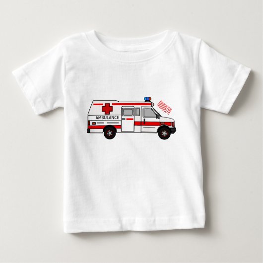 T-shirt Pour Bébé Illustration d'ambulance (Devant)