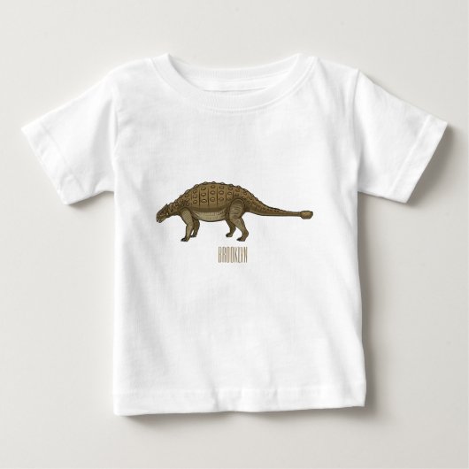 T-shirt Pour Bébé Illustration d'Ankylosaurus (Devant)