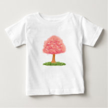 "Illustration d'arbre rose mignon - Aquarelle Natu