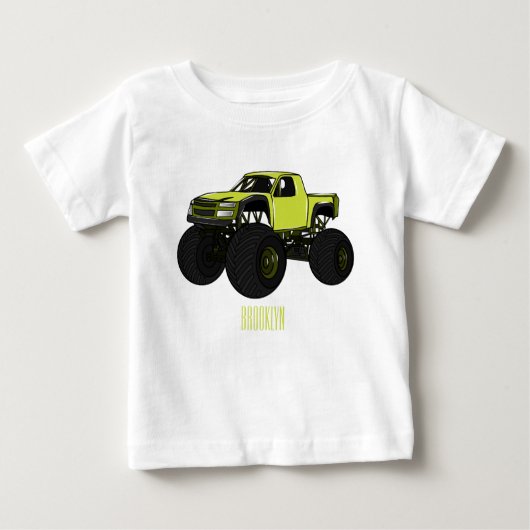 T-shirt Pour Bébé Illustration de camion monstre (Devant)