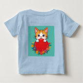 T-shirt Pour Bébé Illustration de chat mignon (Dos)