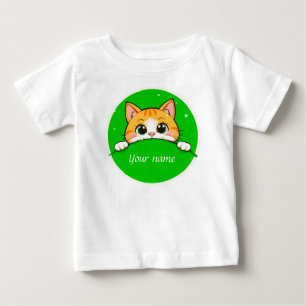 T-shirt Pour Bébé Illustration de chat mignon