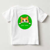 T-shirt Pour Bébé Illustration de chat mignon (Dos)