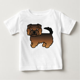 T-shirt Pour Bébé Illustration de chien Norfolk Terrier Grizzle