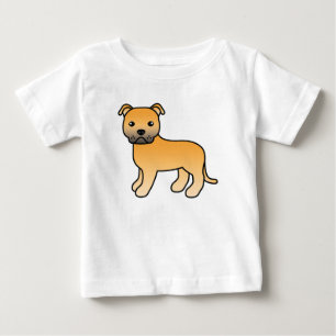 T-shirt Pour Bébé Illustration de chien Staffordshire Bull Terrier f