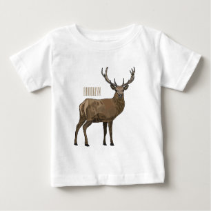 T-shirt Pour Bébé Illustration de dessin animé de cerf