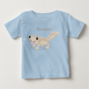 T-shirt Pour Bébé Illustration de dessin animé de gecko bronzé tache