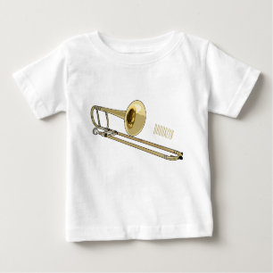 T-shirt Pour Bébé Illustration de dessin animé de Trombone