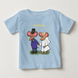 T-shirt Pour Bébé Illustration de dessin animé d'un couple de souris