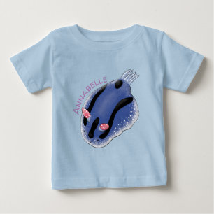 T-shirt Pour Bébé Illustration de dessin animé d'une jolie nudibranc