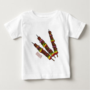 T-shirt Pour Bébé Illustration de dessin animé Kebab ou kabob