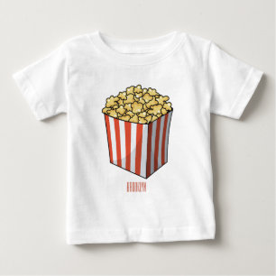 T-shirt Pour Bébé Illustration de dessin animé Popcorn