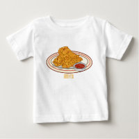 Illustration de dessin animé sur le poulet frit