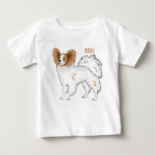 T-shirt Pour Bébé Illustration de dessin pour chien de Papillon
