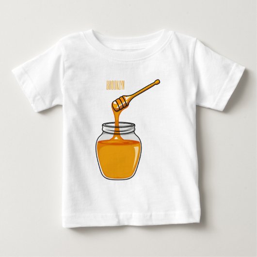 T-shirt Pour Bébé Illustration de dessin sur le miel (Devant)
