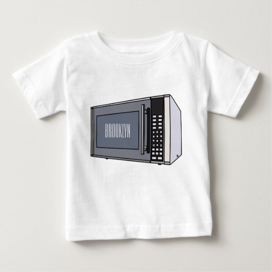 T-shirt Pour Bébé Illustration de dessin sur micro-ondes (Devant)