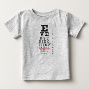 T-shirt Pour Bébé Illustration de diagramme d'oeil d'optométrie