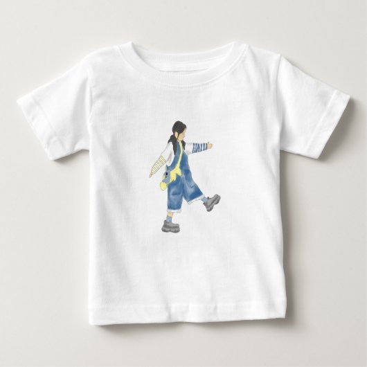 T-shirt Pour Bébé Illustration de filles aquarelle (Devant)