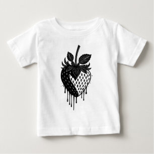 T-shirt Pour Bébé Illustration de fraise au goutte à goutte fondue
