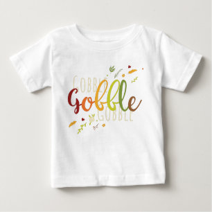 T-shirt Pour Bébé Illustration de gobale de Thanksgiving Gobble