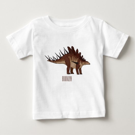 T-shirt Pour Bébé Illustration de Kentrosaurus (Devant)