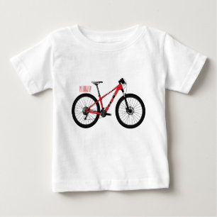 T-shirt Pour Bébé Illustration de la bande dessinée de vélo