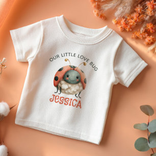 T-shirt Pour Bébé Illustration de la coccinelle mignonne Pastel Aqua