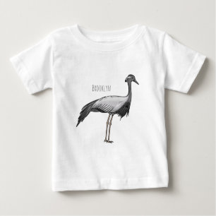 T-shirt Pour Bébé Illustration de la grue Demoiselle