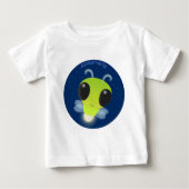 T-shirt Pour Bébé Illustration de la luciole vert mou (Devant)