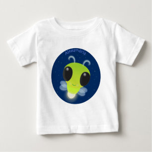 T-shirt Pour Bébé Illustration de la luciole vert mou
