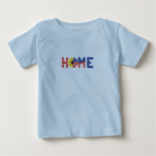 T-shirt Pour Bébé Illustration de la maison pour le 4 juillet