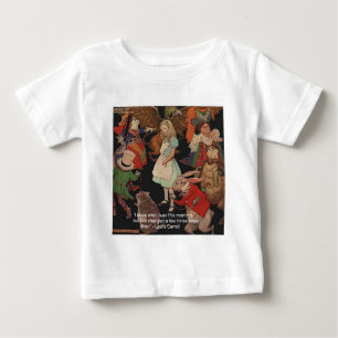 T-shirt Pour Bébé Illustration de Lewis Carroll & Citation sur le Ch