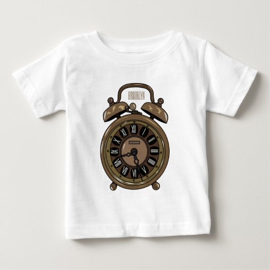 T-shirt Pour Bébé Illustration de l'horloge d'alarme (Devant)
