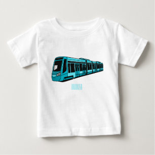 T-shirt Pour Bébé Illustration de locomotive électrique