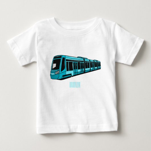 T-shirt Pour Bébé Illustration de locomotive électrique (Devant)