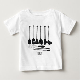 T-shirt Pour Bébé Illustration de l'ustensile de cuisine