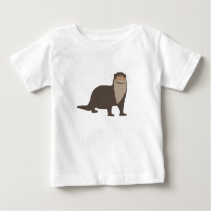 T-shirt Pour Bébé Illustration de mignon Otter