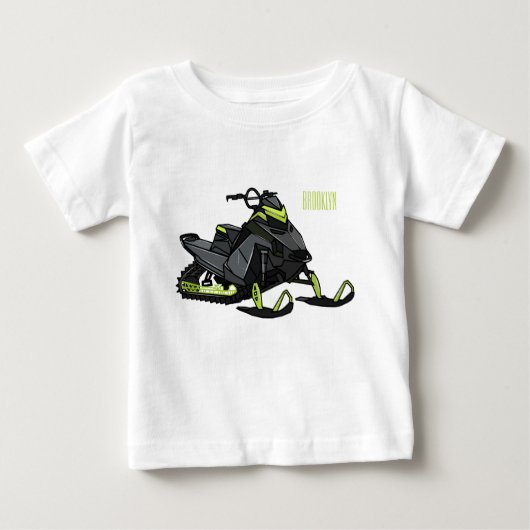 T-shirt Pour Bébé Illustration de motoneige (Devant)